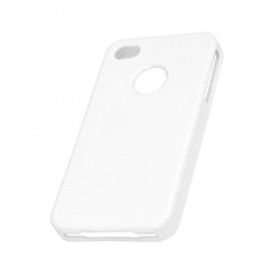 Coque silicone rigide blanc pour iPhone 4/4S Stk IP4TPUWH