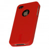 Coque silicone rigide rouge pour iPhone 4/4S Stk IP4TPURD