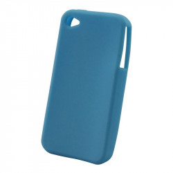 Coque silicone pour iPhone 4/4S Bleu Clair Waytex