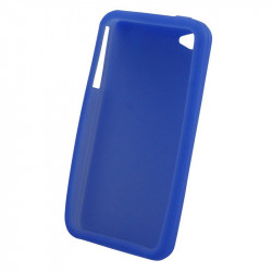 Coque silicone pour iPhone 4/4S Bleu Foncé Waytex