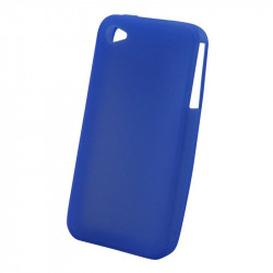 Coque silicone pour iPhone 4/4S Bleu Foncé Waytex