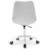 Chaise Bureau Scandinave avec roulettes et hauteur réglable, Blanche