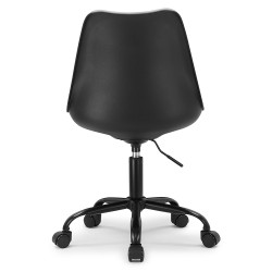 Chaise de bureau Lakar V2 Noir Hauteur réglable Pied métal laqué noir