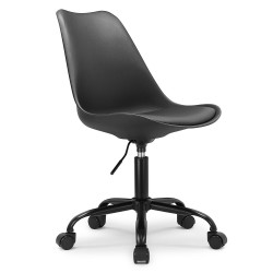 Chaise de bureau Lakar V2 Noir Hauteur réglable Pied métal laqué noir