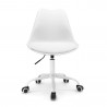 Chaise de bureau Lakar V2 Blanche Hauteur réglable Pied laqué blanc