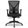 Chaise de bureau dossier ergonomique avec accoudoirs et soutien lombaire