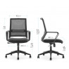 Dimensions chaise de bureau noir