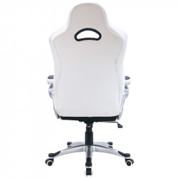 Fauteuil de bureau baquet blanc et noir