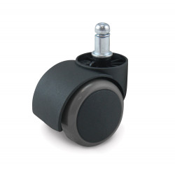 Roulette universelle noir/gris sol dur pour fauteuil couleur 11/50mm