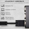 Cordon HD15 VGA VGA M / F avec ferrites 3 Coax 5,00 m