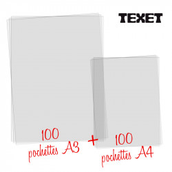 200 Feuilles de plastification (100xA3, 100xA4) 150 microns(75 /face)
