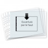 Pochettes transparentes perforées A3 ouvert haut 75 micr. pack de 10 