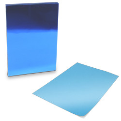 Couverture de reliure bleue transparente A4 pack de 100 - 200 microns
