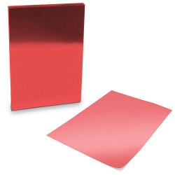 Couverture de reliure rouge transparente A4 pack de 100 - 200 microns