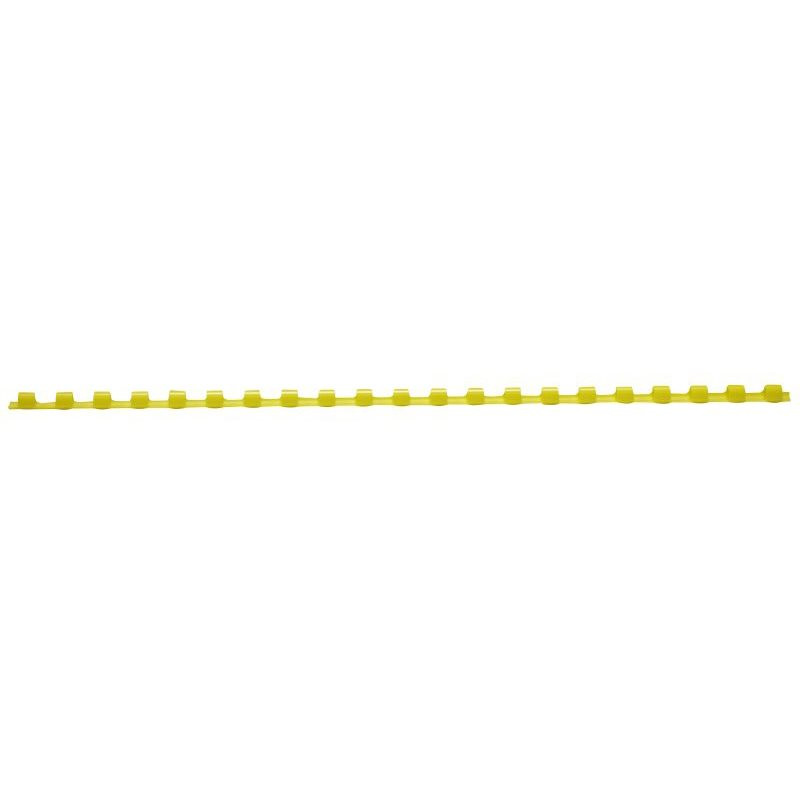 Anneaux de reliure plastique A4 jaune 6mm boîte de 100