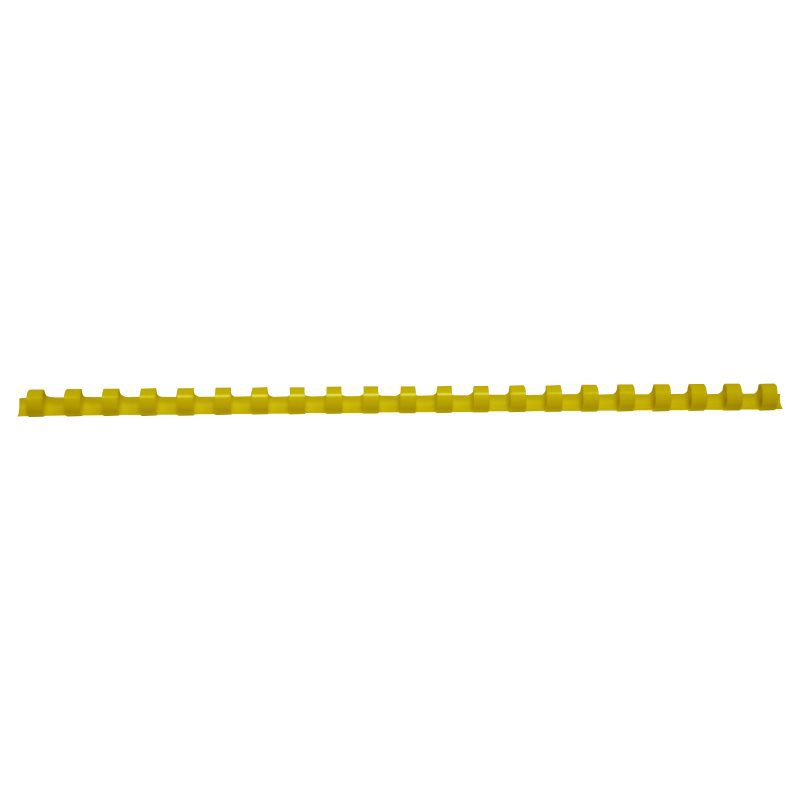 Anneaux de reliure plastique A4 jaune 10mm boite de 100