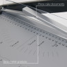 Massicot rogneuse 2 en 1 10 feuilles - 3 formes de coupe 32 x 30 cm
