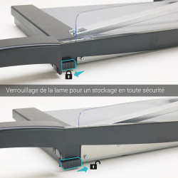 Massicot guillotine papier A4 10F avec vérrouillage+pince de maintien