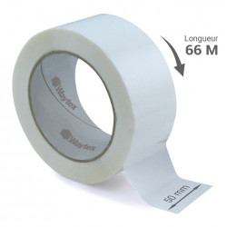 Ruban adhésif d'emballage blanc opaque, large 50mm - Lot de 6 