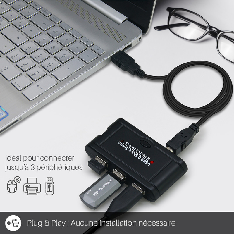 Adaptateur USB 3.0 B - Convertisseur Pour Imprimante, Scanner, Disque Dur