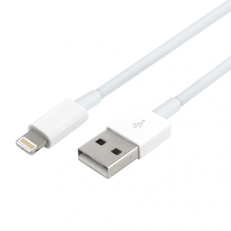 Cordon pour Apple Lightning  à USB 2.0 2.00m blanc sachet