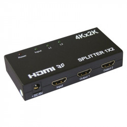 Partageur/amplificateur HDMI 1.4, 4K, 3D pour 2 sorties
