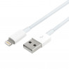 Cordon pour Apple Lightning  à USB 2.0 1.00m blanc blister Waytex