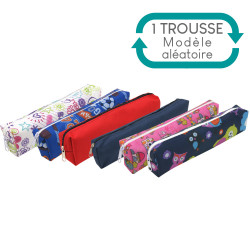 Trousse Fourre-tout 18 x 3,5 x 4,5 cm Textile Souple Coloris Assortis