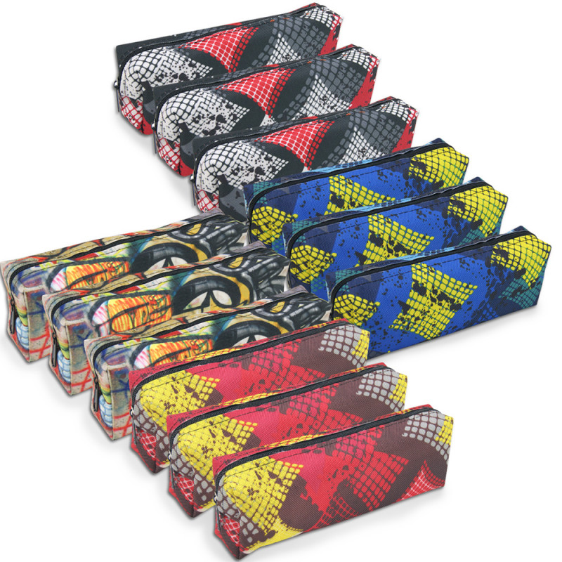 Trousse Fourre-tout 18 x 3,5 x 4,5 cm Textile Souple Coloris Assortis