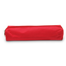 Trousse Fourre-tout 18 x 3,5 x 4,5 cm Textile Souple Rouge Uni