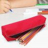 Trousse Fourre-tout 18 x 3,5 x 4,5 cm Textile Souple Rouge Uni