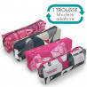 Trousse Fourre-tout 19 x 4,5 x 6 cm Textile Souple Motifs Assortis