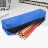 Trousse Fourre-tout 21x4x4 cm  Zippé Textile Souple Bleu marine 