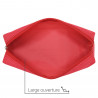 Trousse Fourre-tout 21x4x4 cm  Zippé Textile Souple Rouge