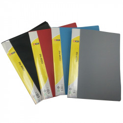 Protège documents assort de couleurs N,B,R,G 20 pochettes 40 vues
