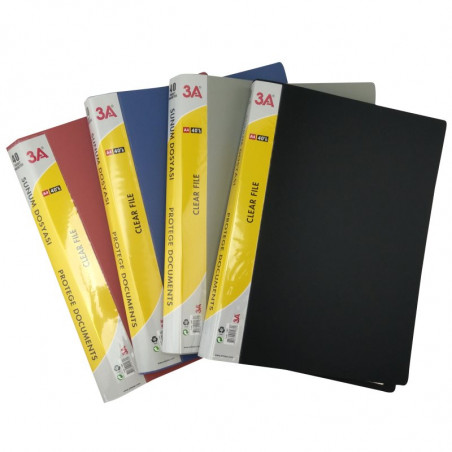 Protège documents assort de couleurs N,B,R,G 40 pochettes 80 vues