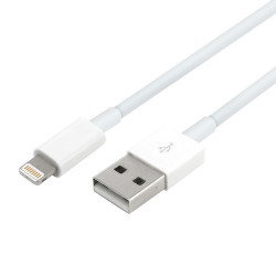 Cordon pour Apple Lightning  à USB 2.0 1.00m blanc sachet