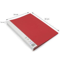 Protège Doc A4 80 Vues 40 Poch Polypro Premium Identifiable - Rouge