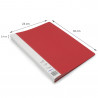 Protège Doc A4 80 Vues 40 Poch Polypro Premium Identifiable - Rouge