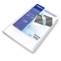 Porte vues A4 Personnalisable 80 Vues Couverture Polypro Transparente