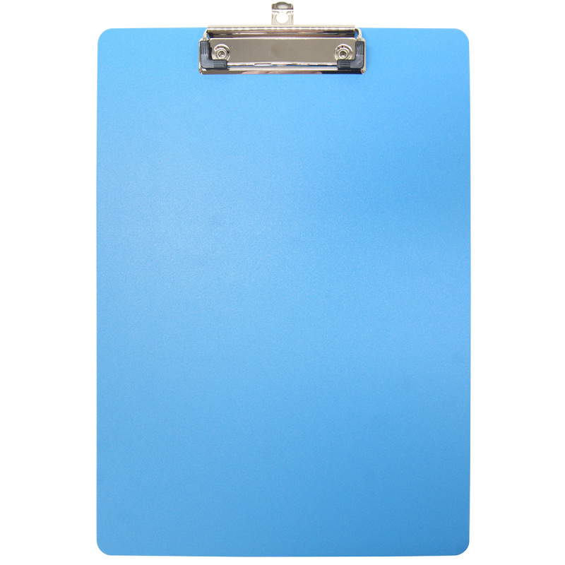 Porte bloc à pince A4 en polypro de 2mm - 22.5 x 31.5 cm - Bleu