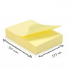 Notes adhésives repositionnables jaunes Pack 12 mini blocs 3,75 x 5cm
