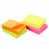 Notes adhésives repositionnables néon Pack 4 mini blocs 3,75 x 5cm