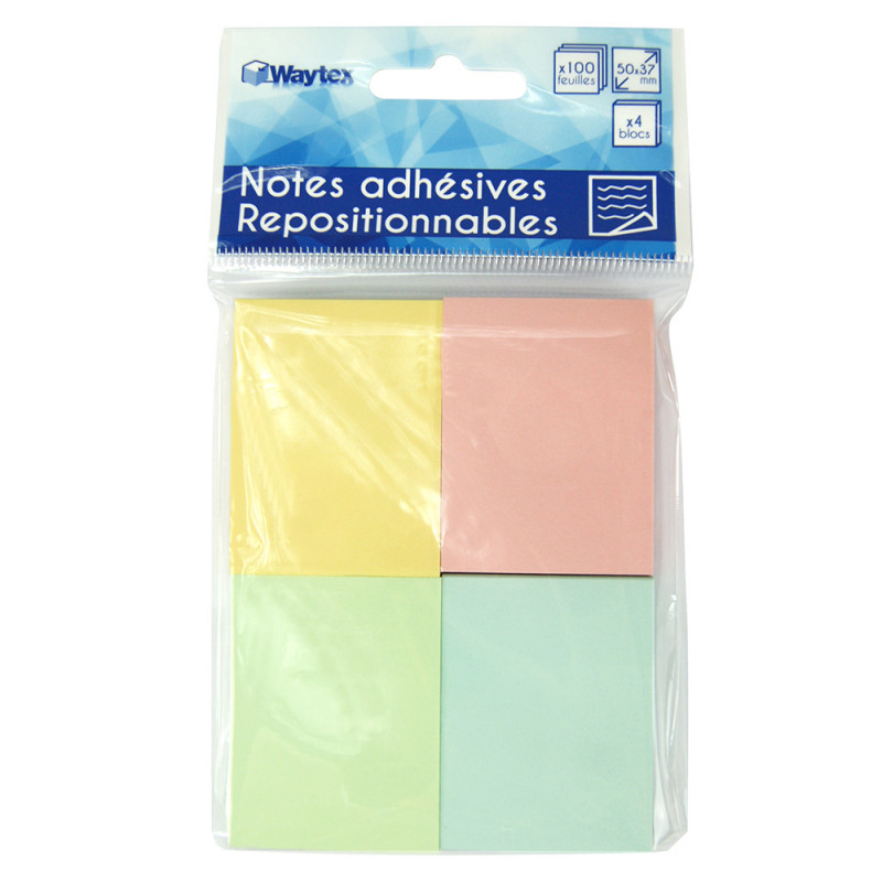 Bloc Notes Autocollants En Forme De Cœur - 400 Feuilles 70x70mm - Couleur Néon - Repositionnables