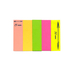 Marque-pages autocollants pack de 5 mini blocs 5 x 1,5 cm adhésif rep