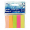 Marque-pages autocollants pack de 5 mini blocs 5 x 1,5 cm adhésif rep