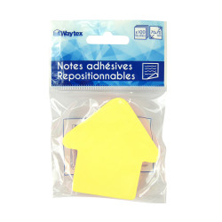 Bloc 100 notes repositionnables flèche 5 couleurs 70x70mm suspendu