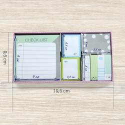 Coffret papeterie ado  800 Notes adhésives repositionnables pastel
