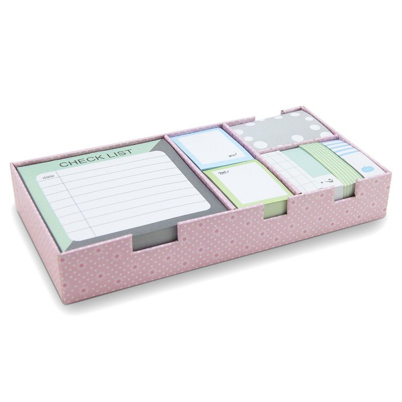 Coffret papeterie ado  800 Notes adhésives repositionnables pastel