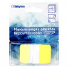 Marque page plastifié reposition 40 feuilles jaune 45 x 25mm suspendu